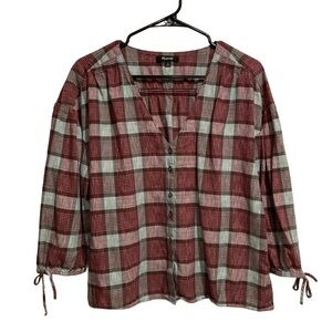 Madewell Morningview Plaid‎ Button Down Shirt Multicolor